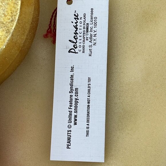Peanuts 50th Anniv Ltd Ed Ornament Polonaise Kurt Adler Snoopy Charlie Brown - Picture 12 of 16